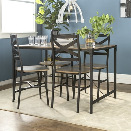 driftwood dining room table set bench manor park angle iron piece dining table set driftwood walmartcom driftwood dining room table set bench manor park angle iron piece dining table set driftwood walmartcom